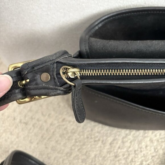 Coach Black Vintage Legacy Flap Bag Crossbody Leather Purse - Picture 4 of 14